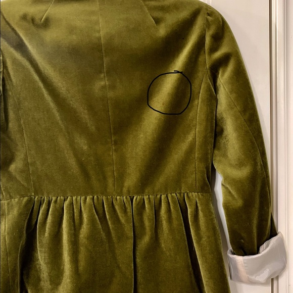 J. Crew Velvet Peplum Blazer Olive Green sz 2 - Picture 6 of 6